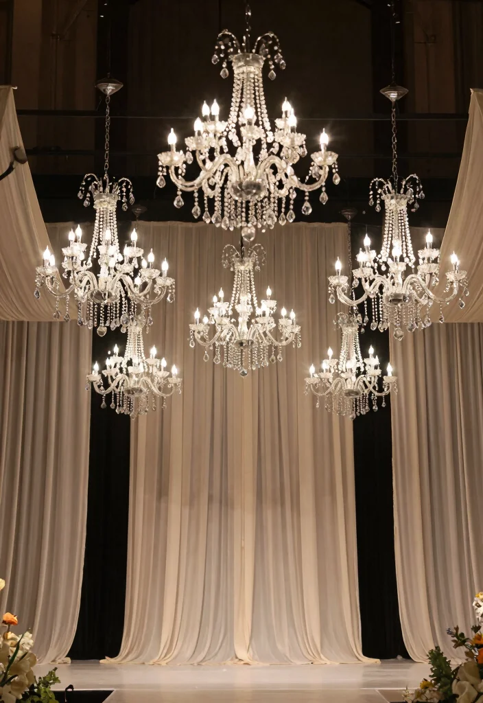 16 Wedding Stage Decorations Elegant Classy Ideas That Impress 13 16 Wedding Stage Decorations Elegant Classy Ideas That Impress - 3. Crystal Chandeliers 1