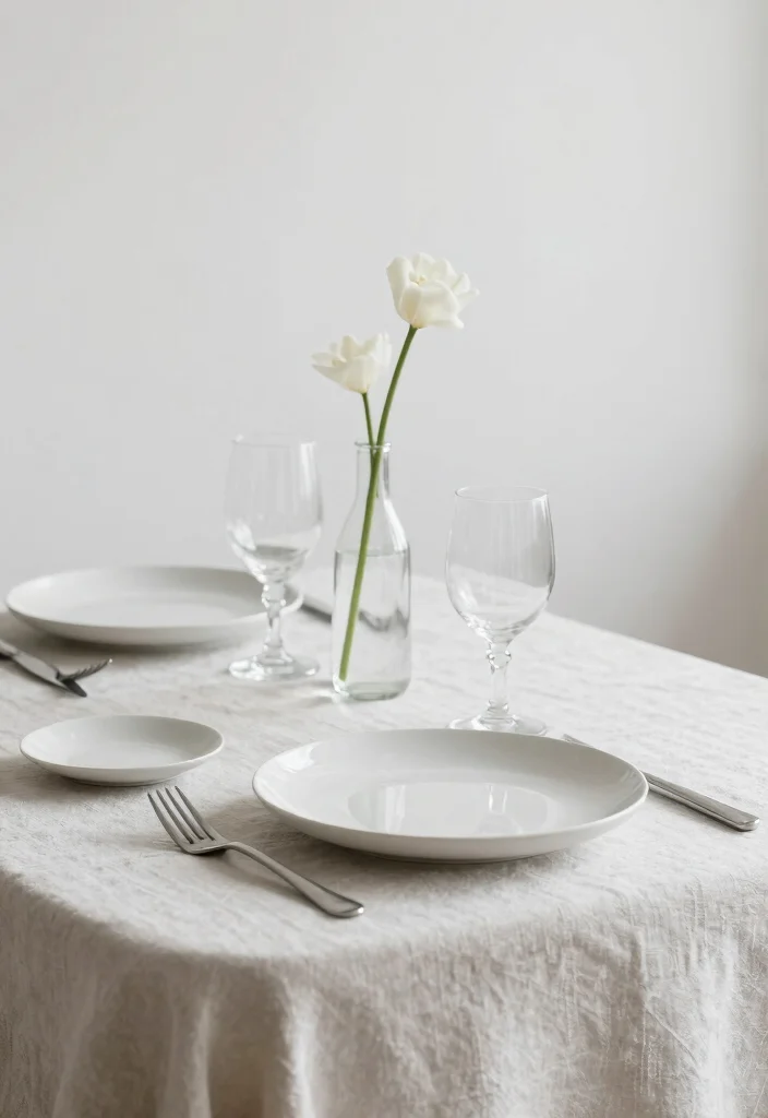 16 Wedding Table Design Ideas That Look Elegant - 13. Minimalist Style 1