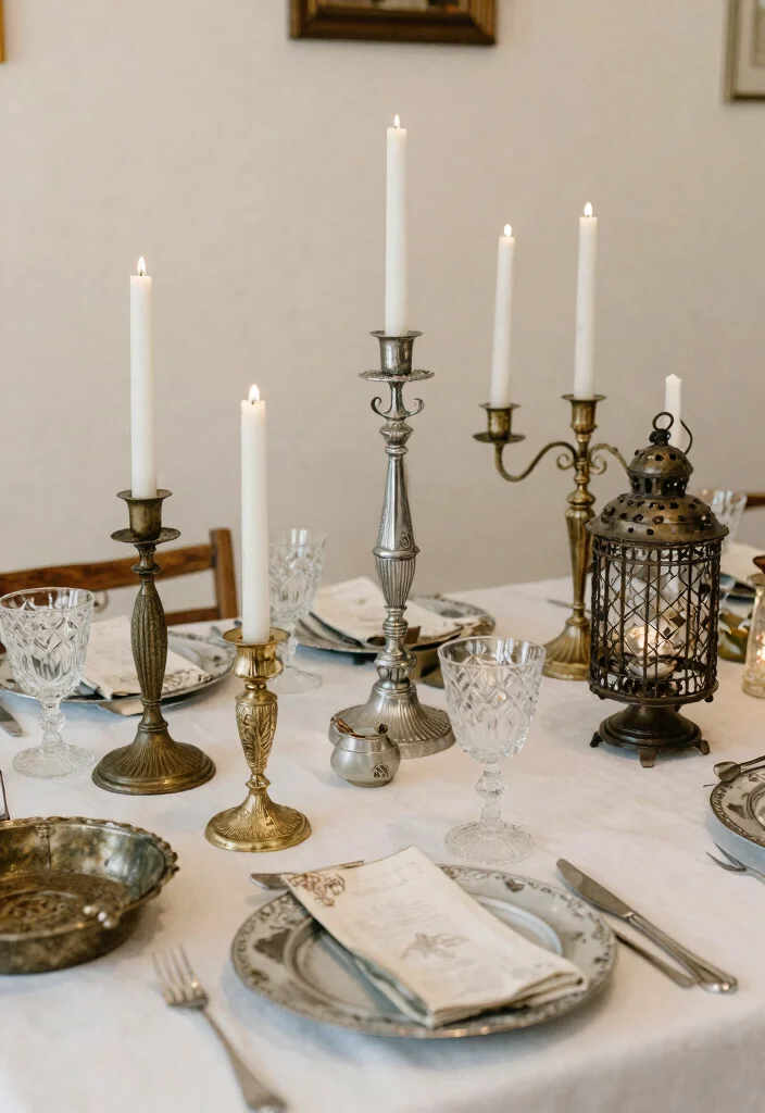 16 Wedding Table Design Ideas That Look Elegant - 16. Vintage Finds 1