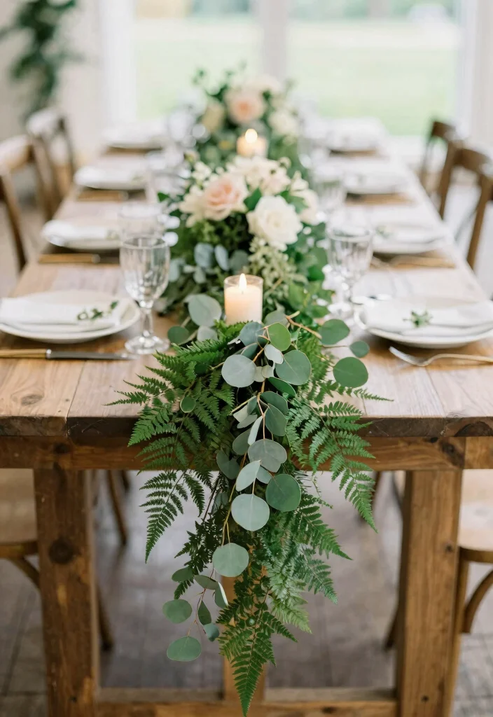 16 Wedding Table Design Ideas That Look Elegant - 3. Lush Greenery Accents 1