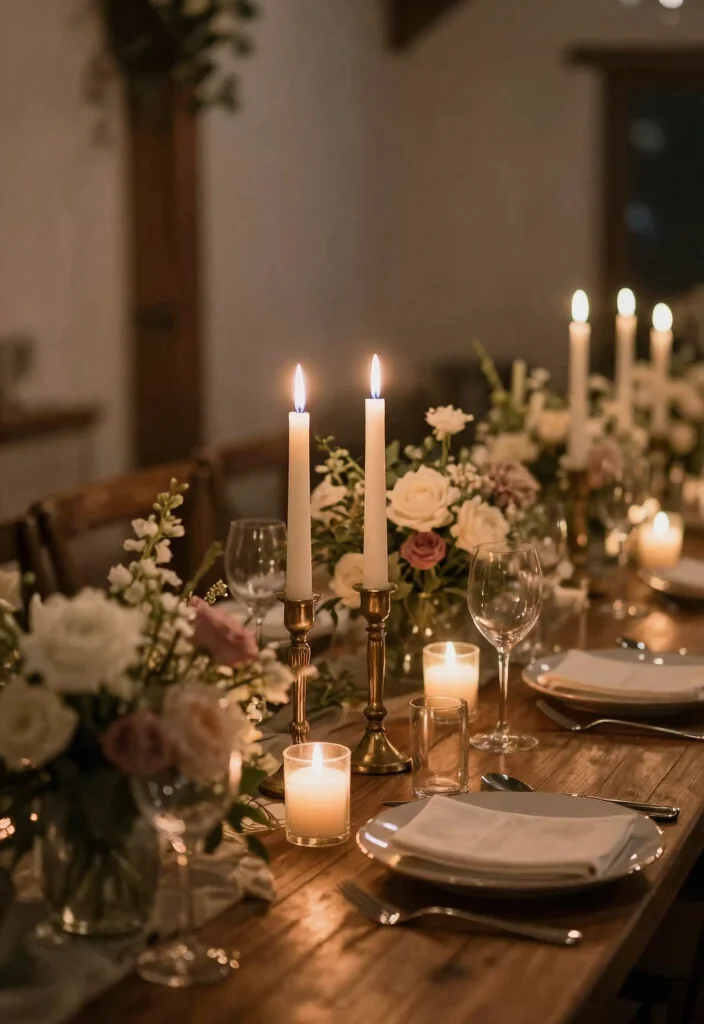 16 Wedding Table Design Ideas That Look Elegant - 4. Soft Candlelight 1