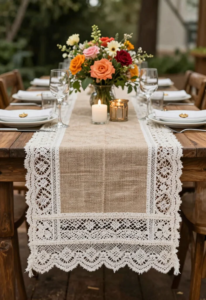 16 Wedding Table Design Ideas That Look Elegant - 5. Chic Table Runners 1
