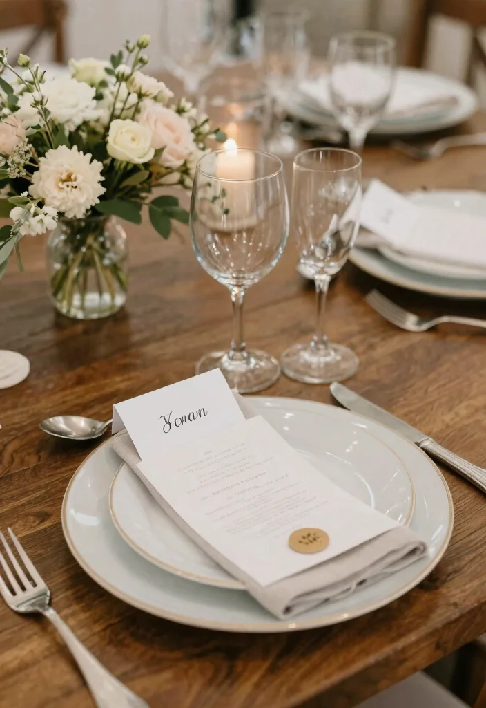 16 Wedding Table Design Ideas That Look Elegant - 6. Personalized Place Settings 1