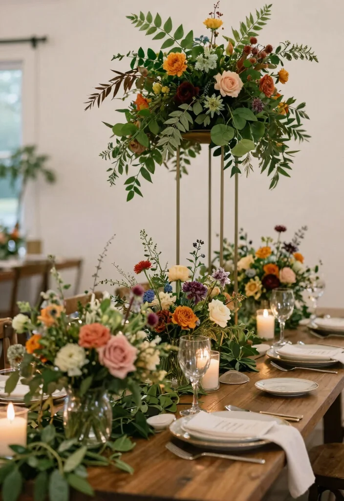16 Wedding Table Design Ideas That Look Elegant - 7. Seasonal Floral Arrangements 1