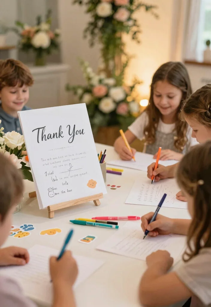 16 Wedding Table Games Ideas Guests Will Love - 16. Thank You Card Station 1