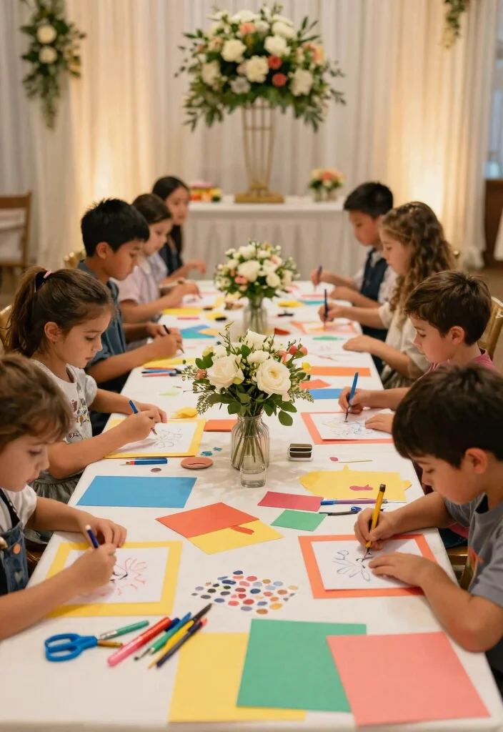 16 Wedding Table Games Ideas Guests Will Love - 4. DIY Craft Station 1