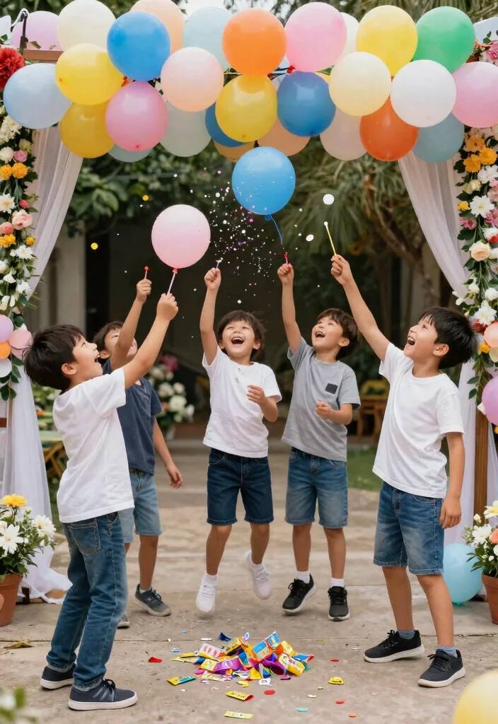 16 Wedding Table Games Ideas Guests Will Love - 7. Balloon Pop Game 1