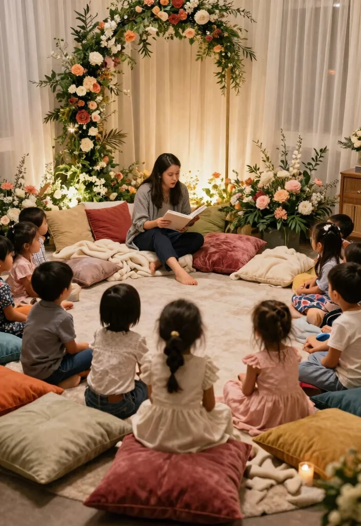 16 Wedding Table Games Ideas Guests Will Love - 8. Story Time Corner 1