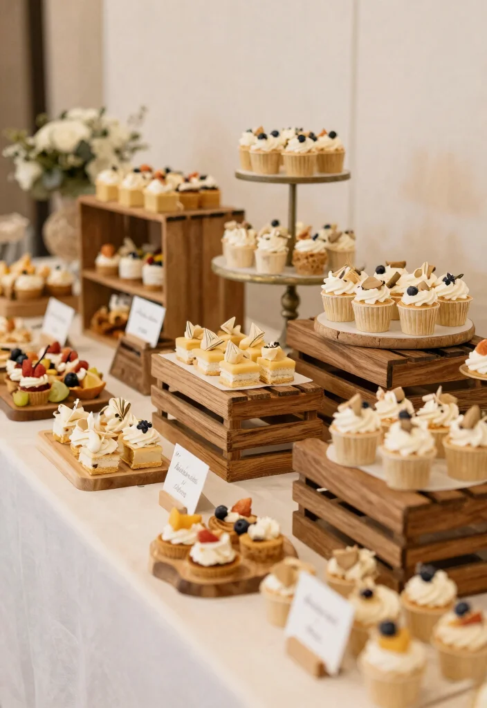 17 Beige Wedding Table Ideas With Warm Neutral Beauty 43 17 Beige Wedding Table Ideas With Warm Neutral Beauty - 13. Creative Food Displays 1