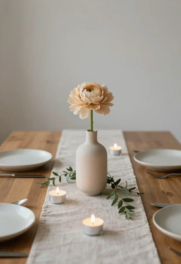 17 Beige Wedding Table Ideas With Warm Neutral Beauty 12 17 Beige Wedding Table Ideas With Warm Neutral Beauty - 2. Minimalist Centerpieces 1