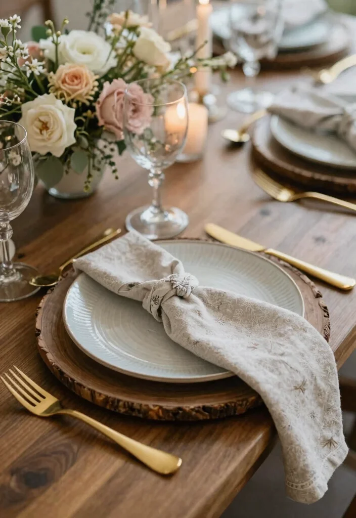 17 Beige Wedding Table Ideas With Warm Neutral Beauty 14 17 Beige Wedding Table Ideas With Warm Neutral Beauty - 4. Textured Place Settings 1