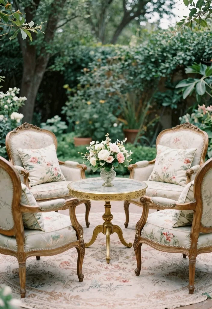 17 Chinoiserie Wedding Backdrop Ideas With Artistic Flair - 6. Vintage Furniture Backdrop 1