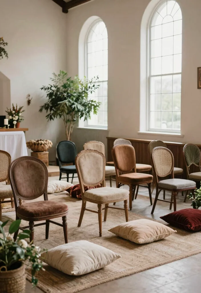 17 Church Wedding Decorations Aisle Altars Ideas With Grace - 12. Unique Seating Arrangements 1