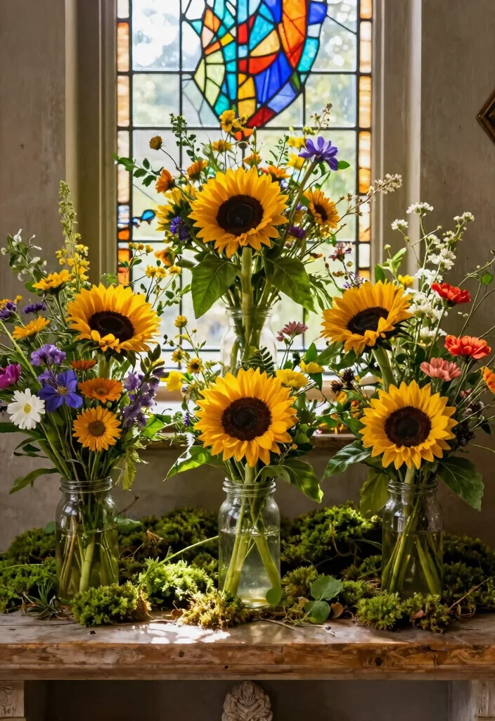 17 Church Wedding Decorations Aisle Altars Ideas With Grace - 3. Eco-Friendly Floral Arrangements 1
