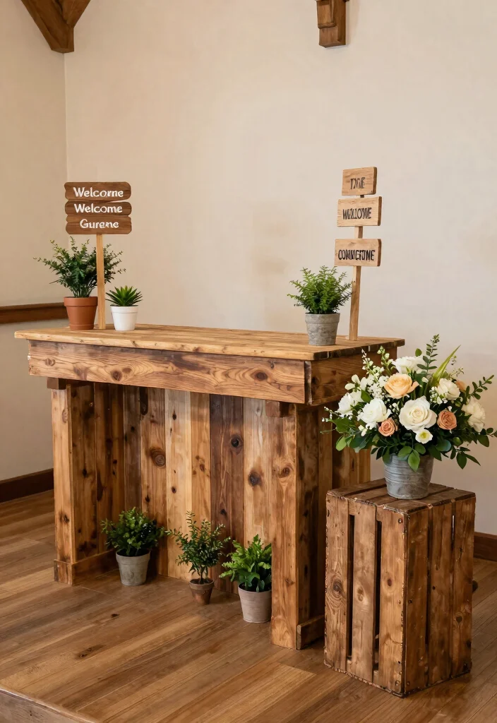 17 Church Wedding Decorations Aisle Altars Ideas With Grace - 5. Rustic Wooden Details 1