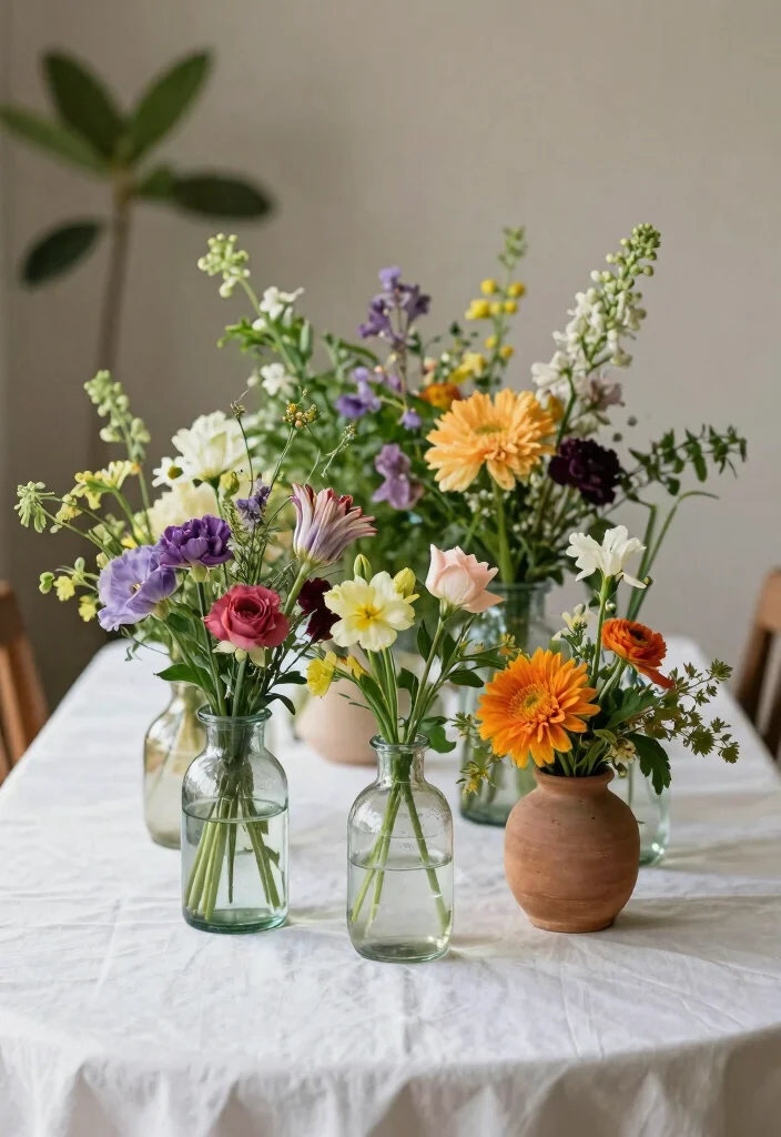 17 Long Table Wedding Centerpieces Ideas That Impress - 3. Eco-Friendly Floral Arrangements 1