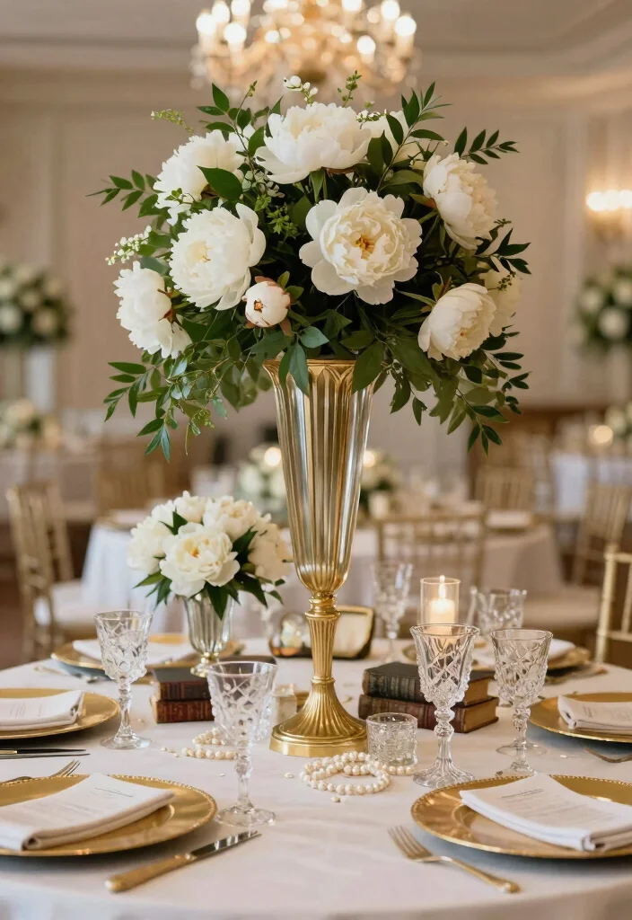 17 Vintage Wedding Decorations 1920s Ideas With Gatsby Vibes - 1. Art Deco Centerpieces 1