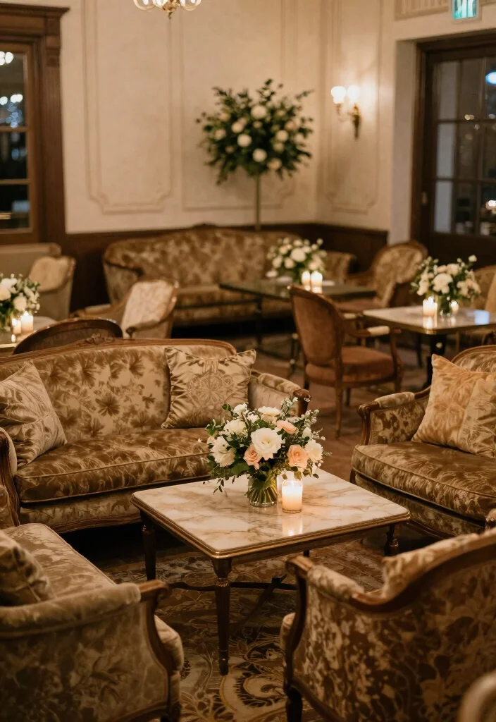 17 Vintage Wedding Decorations 1920s Ideas With Gatsby Vibes - 16. Luxurious Lounge Areas 1