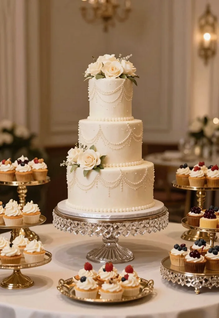 17 Vintage Wedding Decorations 1920s Ideas With Gatsby Vibes - 9. Vintage Cake Stands 1