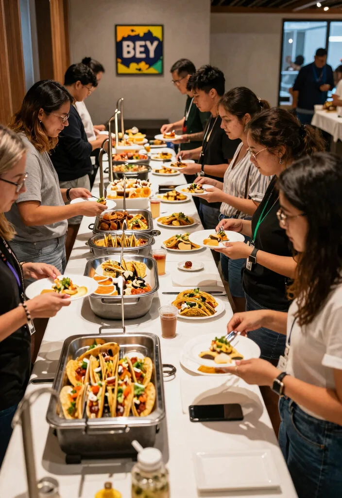 17 Wedding Buffet Table Setup Ideas That Flow Beautifully - 17. Interactive Food Stations 1