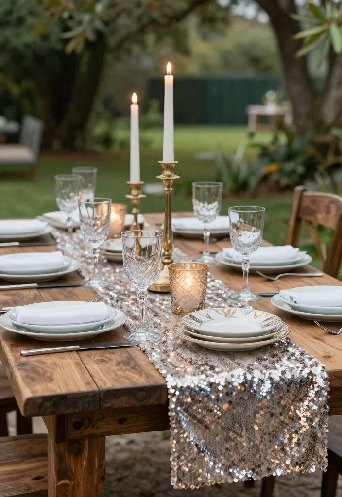 17 Wedding Buffet Table Setup Ideas That Flow Beautifully - 5. Rustic Meets Glam 1