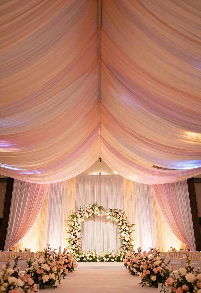 17 Wedding Hall Decorations Indian Ideas With Regal Detail - 4. Elegant Draping Techniques 1