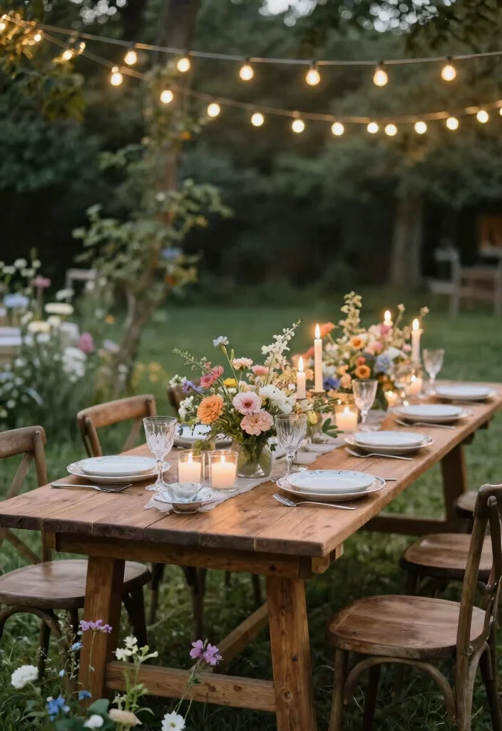 17 Wedding Reception Head Table Ideas That Stand Out - 1. Farm Table Elegance 1
