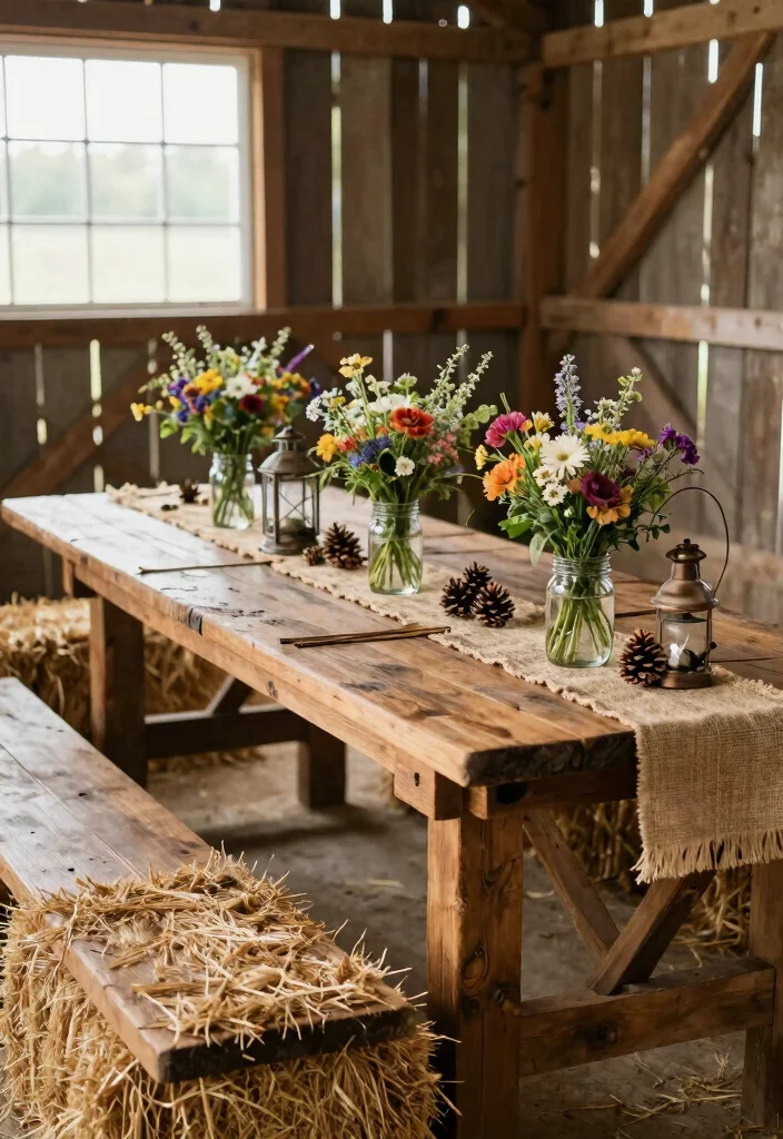 17 Wedding Reception Head Table Ideas That Stand Out - 9. Country Barn Vibe 1