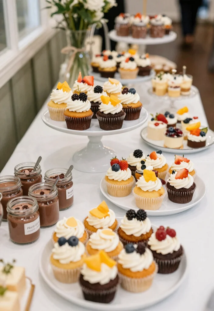 18 Wedding Cupcake Table Ideas That Look Sweet & Stylish - 15. Sweet Treat Pairings 1