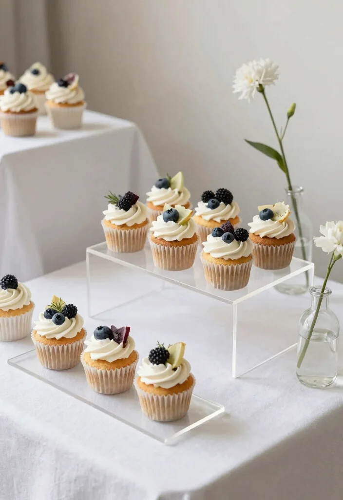 18 Wedding Cupcake Table Ideas That Look Sweet & Stylish - 4. Minimalist Chic 1